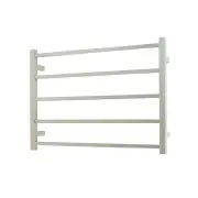 Radiant STR03 Square Bar Heated Towel Rail - 750 x 550mm- Mirror Polished - Stainless Steel - Bottom Right/Top Left Wiring