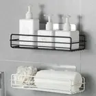 Kitchen Bathroom Shower Shelf Storage Suction Basket Caddy Wall Mounted Rack NEW