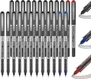 Shuttle Art RollerBall Pens, 25 Pack(21 black 2 blue 2 red) Fine Point Roller Ball Pens, 0.5mm Liquid Ink Pens for Writing Journaling Taking Notes School Office