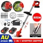 800W 24V Cordless Whipper Snipper Grass Trimmer Lawn Grass Brush Cutter Blade