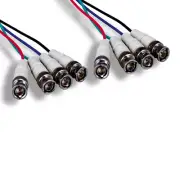 [10X] 6' 4-BNC Component M/M Video Cable 28AWG RGBS CCTV Pro Video Equipment