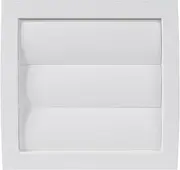 Vent Systems 4'' Inch White Air Vent Cover, Dryer Vents and Bathroom Exhaust Vent Pipe, Louvered Outdoor Dryer Vent Cover Opening Flap Vent, Keeps Out Insects, Birds and Rodents