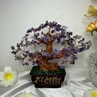 在飛比找momo購物網優惠-【千奇國際精品】天然水晶 搖錢樹發財紫水晶方型招財樹(聚氣聚