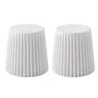 Artiss 2x Bar Stools Kitchen Dining Chairs Plastic Cupcake Foot Stool White
