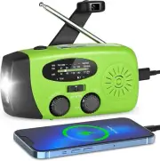 Weather Radio, Solar Radio, Portable Hand Crank Radio AM/FM/NOAA Radio, Recharge
