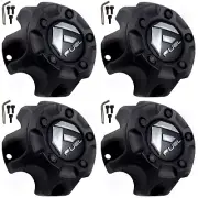 Fuel Wheels Flat Black Wheel Center Cap # 1001-57B / 1001-57MB (4 CAPS) NEW+BOLT