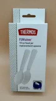 Thermos FUNtainer Food Jar Replacement Spoons - White, 2 Pieces