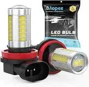 Alopee H11 LED Fog Light Bulbs, 800 Lumens Brighter H8 H16 Headlight IP68 Waterproof 6000K Cool White 33 PCS H8 LED for Cars, Trucks, SUV Vans