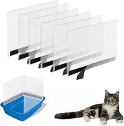 Oncpcare 6 Pack Cat Litter Box Pee Shields, High Side Open Top Kitty Litter Pan Shield - Keep Litter in The Pan, (Litter Box Not Included)