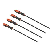 Chainsaw Chain Sharpening File, 4 Pack 7/32-Inch (5.5 Mm) Sharpener, Red Black