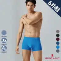 在飛比找momo購物網優惠-【MONTAGUT 夢特嬌】6件組石墨烯抗臭冰肌平口褲(送禮