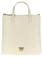 [Pinko] Pinko-Mini Shopping Bag Tote Bianco-Donna OS White