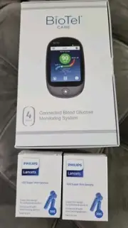 BioTel Care Blood Glucose Monitoring System Kit TM0009 2 Bx Lancets