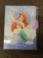 NEW Disney Ariel Journal Diary Notebook Lined Lock Keys Sequin Tag 8x6” Lb