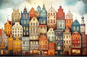 MISITU Jigsaw Puzzles 1000 Pieces for Adults Colorful Castle Scene Impossible Challenging Difficult Art Craft Games Gifts Teens Jigsaw Puzzle 70 x 50 cm with Reference Poster