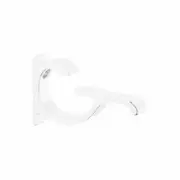CRL White Designer Aluminum Shelf Bracket for 3/8" to 1/2" Glass CC5W