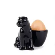 Quail Ceramics Egg Cup With Black Panther.
