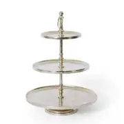E Style Dixson 3-Tier 50cm Aluminium Cupcake/Dessert Stand Storage Nickel