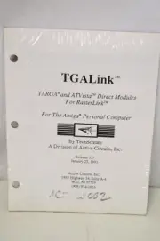 TGALink Targa & ATVista Direct Modules RasterLink Amiga Computer Software