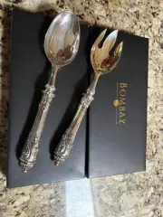 Vintage Bombay Company Classic Serving Salad Fork and Spoon Set