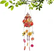 Diamond Art Double Sided Wind Chime Pendant Hanging Kit, Diamond-Painting Sun Catcher Wind Chimes Set | Dotted Diamonds Paintings Hanging Ornaments Home Decoration