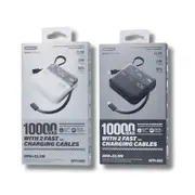 [Remax] REMAX Sucha Pro Series 22.5W Power Bank [RPP-602] [10K mAh] [2 Ports + Lightning & Type-C Cables]