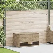 Spacious Outdoor Cushion Storage Box, Beige 100x55x55.5 cm, Durable Poly Rattan with Waterproof Features, Ideal for Pool Towels and Garden Organizing