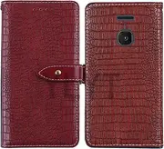 [AODATU] Shockproof - Red Flip Leather TPU Silicone Luxury Cover Stand Wallet Case for Nokia 8210 2.8 inch Card Slots Pouch Skin