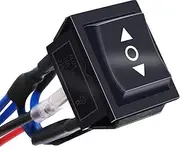 mxuteuk 12V Wired Latching Rocker Switch 6 Pin DC DPDT Motor Polarity Reversing Switch Control 10A 3Position ON/OFF/ON Double Pole Double Throw Rocker Toggle Switch KCD4-203JT-X