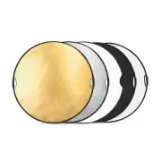 Large 5-in-1 Photography Reflector Diffuser Disc with Handles (43"/110cm)