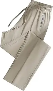 [WAJCSHFS] Pants for Women Casual Stretch Quick Drying Pants Travel Hiking Summer Pants Unisex Lightweight Pants, Zh-khaki