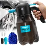 VAXMAY 電動泡沫噴霧器 0.5GAL/2L,60PSI 強大的電池供電的汽車泡沫噴霧器,可充電泡沫噴霧器洗車,2