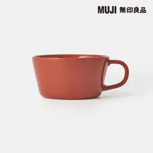 【MUJI 無印良品】炻器馬克杯/穀物用/橘色 直徑11.5cm