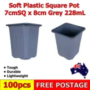 100 Psc Soft Plastic Square Pot Garden Succulents - Propagation & Seedling
