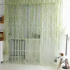 Tulle Curtain Window Drapes Pastoral Style Sheer Curtains Home Decoration