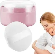 Powder Puff Case,Leak-Proof Loose Dusting Box | Body Powder Container Dispenser Case with Puff for Baby After Bath