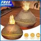 7-Colour Air Humidifier Flame Aromatherapy Essential Oil Diffuser Home 160ML AUS