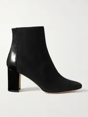 [Manolo Blahnik] Manolo Blahnik - Rosie 70 Patent-leather And Suede Ankle Boots - Black - IT41.5 IT 41.5 Black