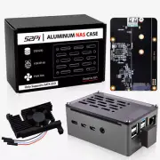 Raspberry Pi 4 Model B Aluminum Case with M.2 SATA SSD Adapter board +3510 Fan