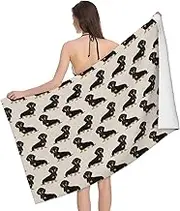 JBYJBX Cute Dog Print Beach Towel Quick Dry Sandproof Microfiber Beach Bath Towel for Travel Pool Camping