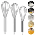 3 Pack Stainless Steel Whisk Set 6 Wire Whisks 8/10/12 Inch Kitchen WR
