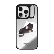 iPhone 16 Pro Mirror Ring Stand Case MagSafe Compatible Life after work by Moonaries illo