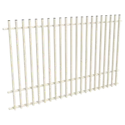 ProtectorAl 1201-2399W x 1500H Surfmist Aluminium Batten Pool Fence Panel with Mid Rail