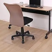 Astro 730-64 Chair Mat, Clear, Approx. 27.6 x 29.5 inches (70 x 75 cm), PVC Soft Type, Under-Desk Mat, Protects Flooring from Scratches and Stains, Protects Flooring Materials Such as Floors, Clear