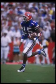 Wide receiver Reidel Anthony Florida Gators runs with the ball - 1995 Old Photo