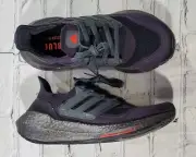 Adidas YOUTH SIZE 5 UltraBoost 21 J Athletic Sneakers Mesh Triple Black FY5390
