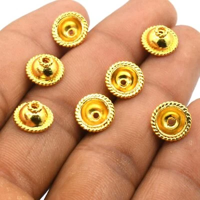 25 Pcs 8mm Bali Bead Cap 18k Gold Plated Jewelry Making Cap 280