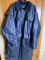 Vintage Woolrich Blue Navy Wool Blanket Lined Long Duster Cowboy Coat NWT 3XL