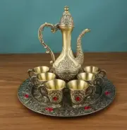 Metal Turkish Coffee Pot Set