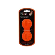 Scream Xtreme Treat Dumbbell Treat Dispensing Dog Toy Loud Orange - 3 Sizes